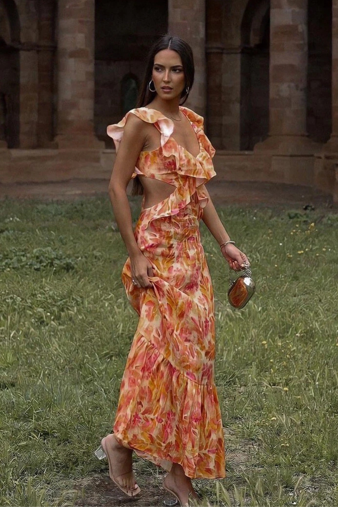 Robe rosa tropicale